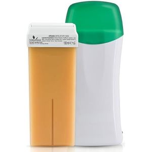 Dermawax Roll-on warme waxset, 25 watt, met 1 x arganwaspatroon, 100 ml, voor ontharing van benen, armen, oksels, rug, CE-gecertificeerd, Made in Italy, waxwarmerset, 100 ml, argan)