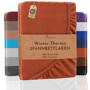 NatureMark - Hoeslaken - Terracotta - Teddy Fleece - 90 x 200 cm - 100 x 200 cm