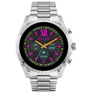 Michael Kors Gen 6 met geïntegreerde Alexa MKT5139 Smartwatch voor dames, Bradshaw roestvrijstalen band,eén maat,zilver