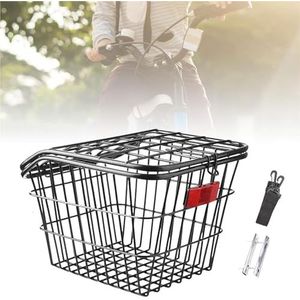 Kuashidai Rieten Fietsmand Met Gaas Cover Voor Kleine Honden Katten Huisdier Geschikt Voor Alle Soorten Fietsen