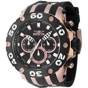 Invicta Subaqua Mannen 51mm Roestvrij Staal Rose Goud + Zwart + Rose Zwarte wijzerplaat VD53 Quartz