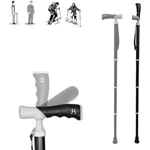 Witte stok, Universele 4-seizoenen all-terrain trekkingstok, ultralicht telescopisch ontwerp, for een comfortabele wandelervaring