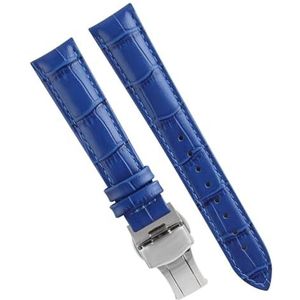 dayeer Vrouw Kalfsleer Band Horloge Band Voor Tissot T099 T050 T085 T055 T02 Dame Horlogeband Armband (Color : GREEN BLUE, Size : 22mm)