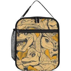 Dinosaurussen Cartoon Collectie Herbruikbare Lunch Bag Geïsoleerde Lunch Box Draagbare Koeltassen voor Mannen Vrouwen