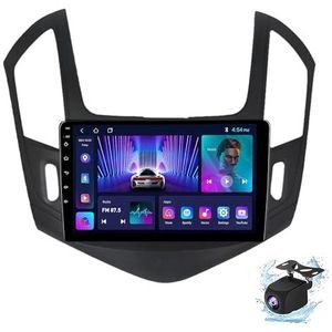 Android 14.0 2 Din Autoradio 9"" Touchscreen Auto Stereo voor Chevrolet Cruze 2012-2015 met Draadloze Carplay Android Auto GPS navigatie AHD Omgekeerd beeld Stuurwielbediening(P1(1G+32G))