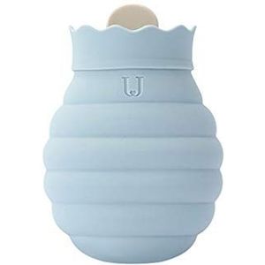 OIFAODAO, Heetwaterflessen Heetwaterzak Met water gevulde siliconen warmwaterkruik Herbruikbare draagbare met warm Heetwaterzak/O,Warmwaterkruik(Gold)