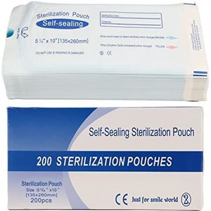 Zelfdichtende sterilisatiezakken, 200 stuks, wegwerp-dental-sterilisatiezakjes voor tandgereedschap, cosmetische verpakkingen, ziekenhuis, 135 x 260 mm