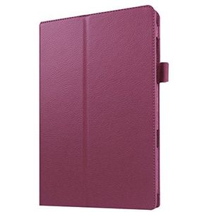 Case Compatibel met Samsung Galaxy Tab E 9.6 SM-T560 SM-T561 Tablet Funda Slim Stand PU lederen hoes (Color : Purple)