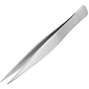 fijne punt roestvrij staal pincet (rechte uiteinden), 125mm lang. MOTOR pt-01