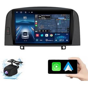 Android 14.0 2 Din Autoradio 9"" Touchscreen Auto Stereo voor Hyundai Sonata NF 2004-2008 met Draadloze Carplay Android Auto GPS navigatie AHD Omgekeerd beeld Stuurwielbediening(P1(1G+32G))