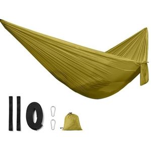 Camping Hangmat 245x90 cm Buiten Hangmat Draagbare Slapen Hangmat Tuin Achtertuin Meubels Schommel Boom Bed Hangende Stoel reishangmat(Color:Yellow)