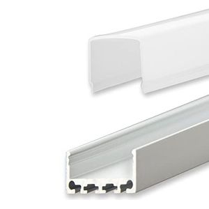 INNOVATE Aluminium profiel 2 meter voor Philips Hue Lightstrip en andere ledstrips - aluminium profiel voor ledstrips/strips - afmetingen: 2000 mm x 26 mm x 12 mm aluminium strip