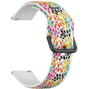 RYANUKA Compatibel met Fossil Gen 5 Carlyle/Julianna/Garrett HR, Q Explorist Gen 4/3, Sport 43 mm, Gen 5E 44 mm, (dierenprint) 22 mm zachte siliconen sportband armband band