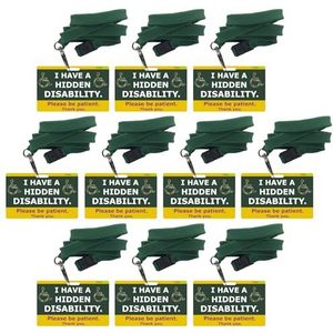 Ik heb een verborgen handicap, wees geduldig. Medische toegangs- en bewustmakingskaart en lanyard. (10)