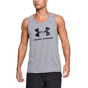 Under Armour Sportstyle Logo Tank, heren vest met zacht gevoel en losse snit, slank heren mouwloos T-shirt met grafisch ontwerp heren