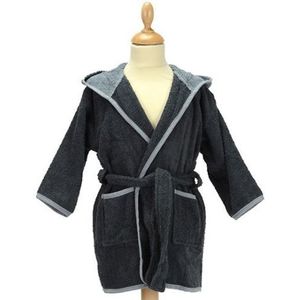 ARTG® Boyzz&Girlzz® kinderbadjas met capuchon, grafiet / antraciet, maat 116/128