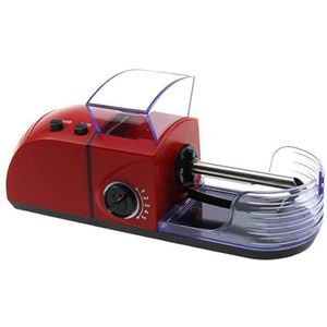 tabaksrolmachine, 8,0 mm automatische sigarettenrolmachine, elektrische kleine huishoudelijke handmatige sigarettenvulmachine, for mannen(Red)
