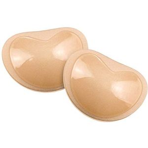 Bh Pads Inserts Lift Borst Inserts Ademend Push Up Sticky Siliconen Bra Cups, 1 Paar Beige, Eén Maat