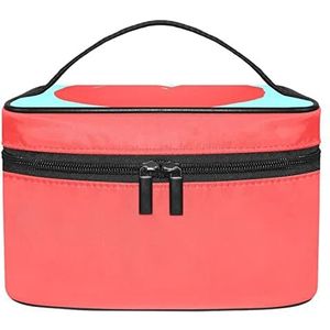 rood hart make-up organizer tas, reismake-up tas organizer case draagbare cosmetische tas voor vrouwen en meisjes toiletartikelen, Meerkleurig, 22.5x15x13.8cm/8.9x5.9x5.4in