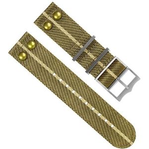 dayeer Nylon canvas horlogeband voor Hamilton stoffen horlogeband klinknagel polsband (Color : A24 Silver Buckle, Size : 20mm)