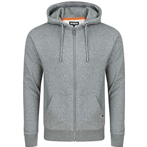 riverso RIVNils Sweatjack voor heren, hoodie, capuchon, ritssluiting, basic, effen, katoen, grijs, bruin, groen, rood, blauw, zwart, S, M, L, XL, 2XL, 3XL, 4XL, 5XL, Grey Melange Standard 2 (23300), L