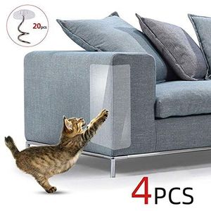 SARC Products krasbescherming voor huisdierbank van stof ter bescherming van meubels en om krassen te voorkomen. (4 stuks + 20 pinnen)., 15x45, Transparant