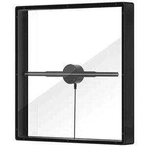 P45 3D Fan Hologram Projector met Cover Wifi Led Sign Holografische Lamp Speler Afstandsbediening Reclame Display Hologram Projector P45 Levendige beelden(Black)