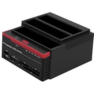 SATA HDD Docking, USB 3.0 Naar 2,5 3,5 Inch SATA Dual-bay Drie-bay Harde Schijf Dockingstation Offline Clone HUB-lezer(EU-stekker)