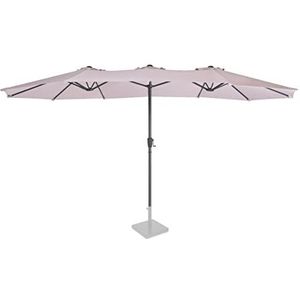 VONROC Premium parasol Iseo 460x270cm - robuuste parasol - extra groot - UV-bestendig - beige - inclusief beschermhoes