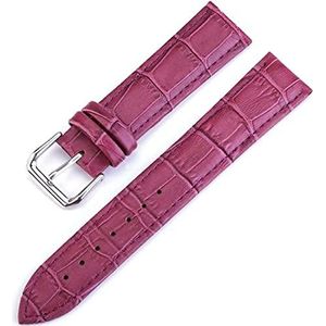 leer vervangingsbanden, horloges Polsband for mannen en vrouwen, Horloge Armband Riem Dames Lederen Band Horlogeband 10 24mm Veelkleurige Horlogebanden (Size : Purple)