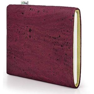 Stilbag eBook Reader VIGO voor Kobo Libra Colour | Compatibele tas Made in Germany | Kurk wijnrood, wolvilt riet groen