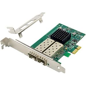 AMIUHOUN 82576EB PCI-E X1 Gigabit Server Netwerkkaart Dual-Port SFP Fiber Netwerkkaart E1G42EF Fiber Netwerkkaart
