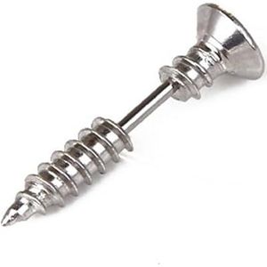 Spike Oorbel Stud voor Vrouwen Punk Titanium Staal Schroef Oorbel Hip Hop, Titanium, Geen edelsteen