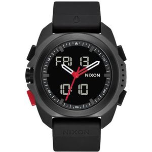 NIXON Ripley 23mm PU/Rubber/Silicone Band 33.5mm Face - Black/Red