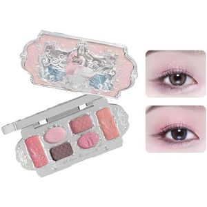 Swan Ballet Series 6 Kleuren Oogschaduw Palet - Glanzend Mat, Super Gepigmenteerd Glisterend (#03)