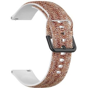 RYANUKA Compatibel met Fossil Gen 5 Carlyle/Julianna/Garrett HR, Q Explorist Gen 4/3, Sport 43 mm, Gen 5E 44 mm, (Classic Leopard Print Raster) 22 mm zachte siliconen sportband armband armband