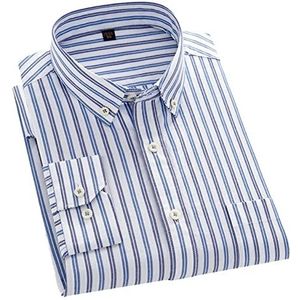 Men's Dress Shirts Long Sleeve Formal Shirt with Pocket Business Casual Button Down Shirts Regular Fit Oxford Shirt,100% Cotton