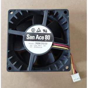 LMNCBVYA DC12V 1.1A 9G0812G103 8038 8cm 3-Wire High-Performance Fan for Electronics and PC Cases