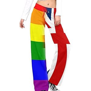LGBT Pride Britse Vlag Yoga Broek Voor Vrouwen Casual Broek Lounge Broek Trainingspak met Trekkoord S