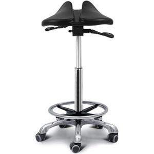 JAVPTAV Draaikruk met wielen en verstelbare zitting met opstapring, stijl