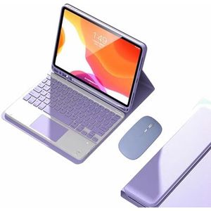 Toetsenbordhoes voor iPad Mini 7 (2024) & Mini 6 (2021) 8.3"", Magnetisch Afneembaar Draadloos Toetsenbord, Ingebouwde Penhouder, Ultradunne Beschermhoes Met Bluetooth-Muis,Purper