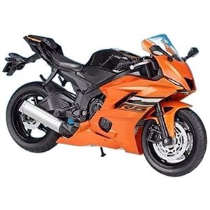 Voor Yamaha YZF-R6 1:12 Legering Racing Model Simulatie Gegoten Metalen Straat Motor Model Collecto Jongen Gift Motorfiets modellen (Color : Orange, Size : 1)