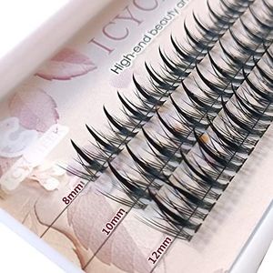 3D Individuele Lash Extension Fairy Fish Tail Lash Cluster Volume Dikke Handgemaakte Professionele Indvidual Valse Wimpers DIY Thuis Salon (8/10/12mm)