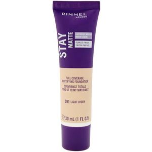 Rimmel London - Stay Matte Liquid Mousse Foundation - 30 ml - 091 Light Ivoor