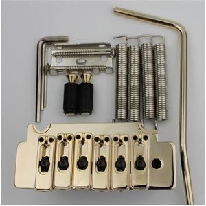 elektrische gitaar brug kit Tremolo-systeembrug Voor Elektrische Gitaar Met Bijpassende Satijnen Zadels (Color : Gold)