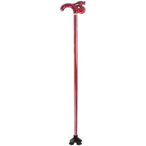 mobiliteitshulpmiddel, Wandelstok met draken-/fenikskop for mannen en vrouwen, handgesneden wandelstok van beukenhout(D,Use Height 140 150Cm)