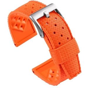 INSTR Sport rubberen horlogeband voor Seiko5 voor Astron horlogeband waterdichte band vervanging (Color : Orange-slive, Size : 20mm)