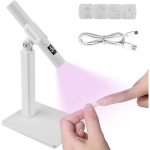 Mini-uv-lamp voor gelnagels: Minicure uv-lamp voor nagels, draagbare uv-nagellamp met standaard, 3 W uv-ledlamp voor gelnagels, 20 s/60 s timermodi, USB-opladen, kleine led-nagellak, drogerapparaat