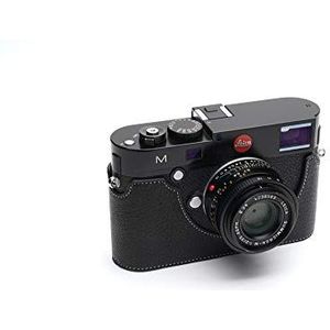 Zakao Cameratas voor Leica M / M-P / M262 / M-M, handgemaakt, echt leer, met polsband (zwart)