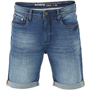 riverso RIVUdo Herenjeans, korte broek, regular fit, denim shorts, 99% katoen, bermuda, grijs, lichtblauw, blauw, W30, W31, W32, W33, W34, W36, W38, W40, Middle Blue Denim (M214), 42